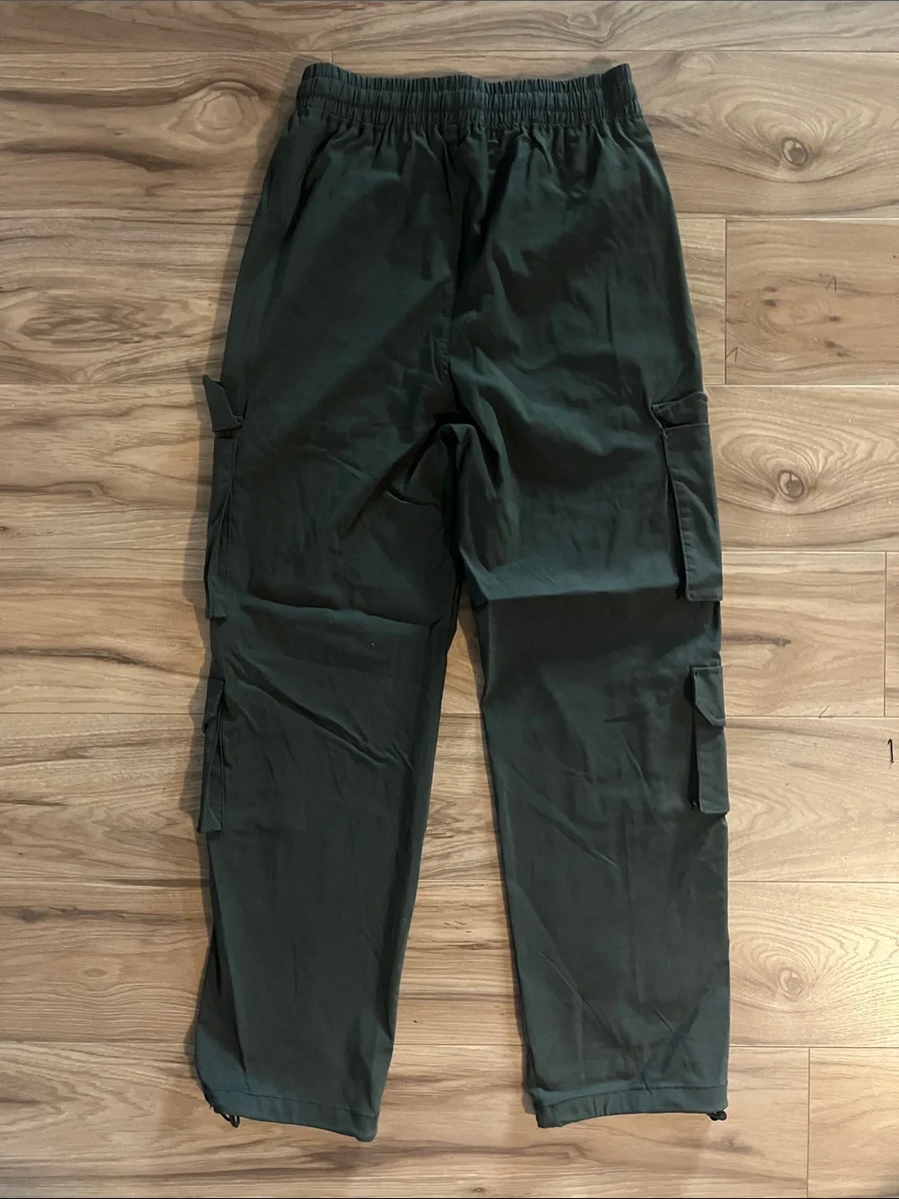 Kid’s Olive Green Cargo Pants with Drawstring Waist